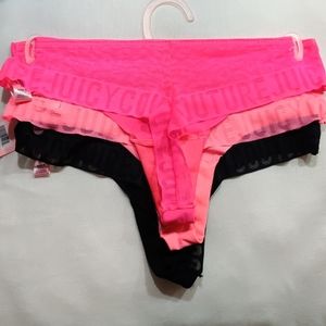 3 Pairs Juicy Couture Seamless Cheeky Underwear